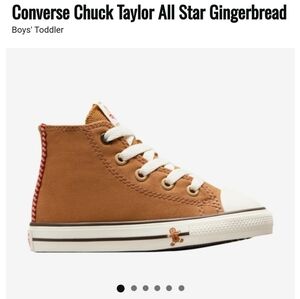 New Baby Boy girl Toddler christmas ginger bread man brown converse size 4c 4